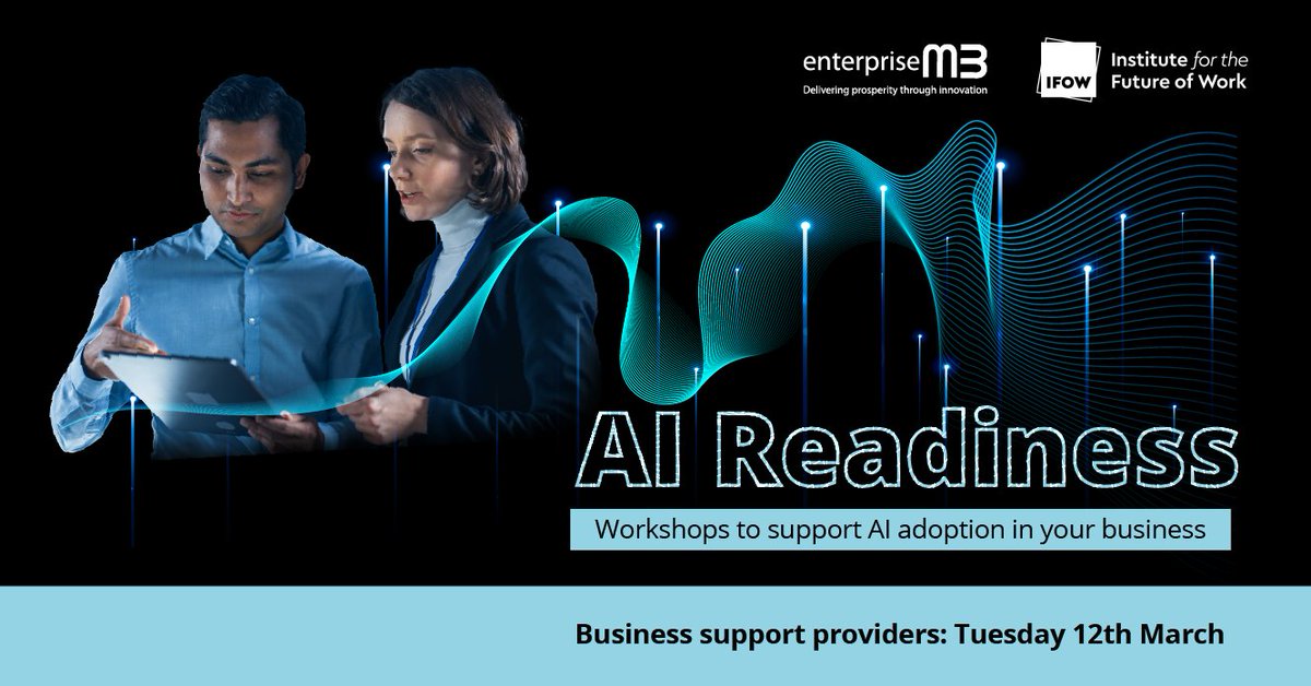 EM3 Growth Hub (@em3growthhub) on Twitter photo Calling business support organisations across Hampshire and Surrey – join EM3, <a href="/FutureWorkInst/">Institute for the Future of Work</a> and <a href="/hantschamber/">Hampshire Chamber of Commerce</a> at our AI Readiness workshop on 12 March. Running from 10am to 3pm, this event will help you deliver services to clients focused on AI growth:
bit.ly/487eiVE Calling business support organisations across Hampshire and Surrey – join EM3, <a href="/FutureWorkInst/">Institute for the Future of Work</a> and <a href="/hantschamber/">Hampshire Chamber of Commerce</a> at our AI Readiness workshop on 12 March. Running from 10am to 3pm, this event will help you deliver services to clients focused on AI growth:
bit.ly/487eiVE