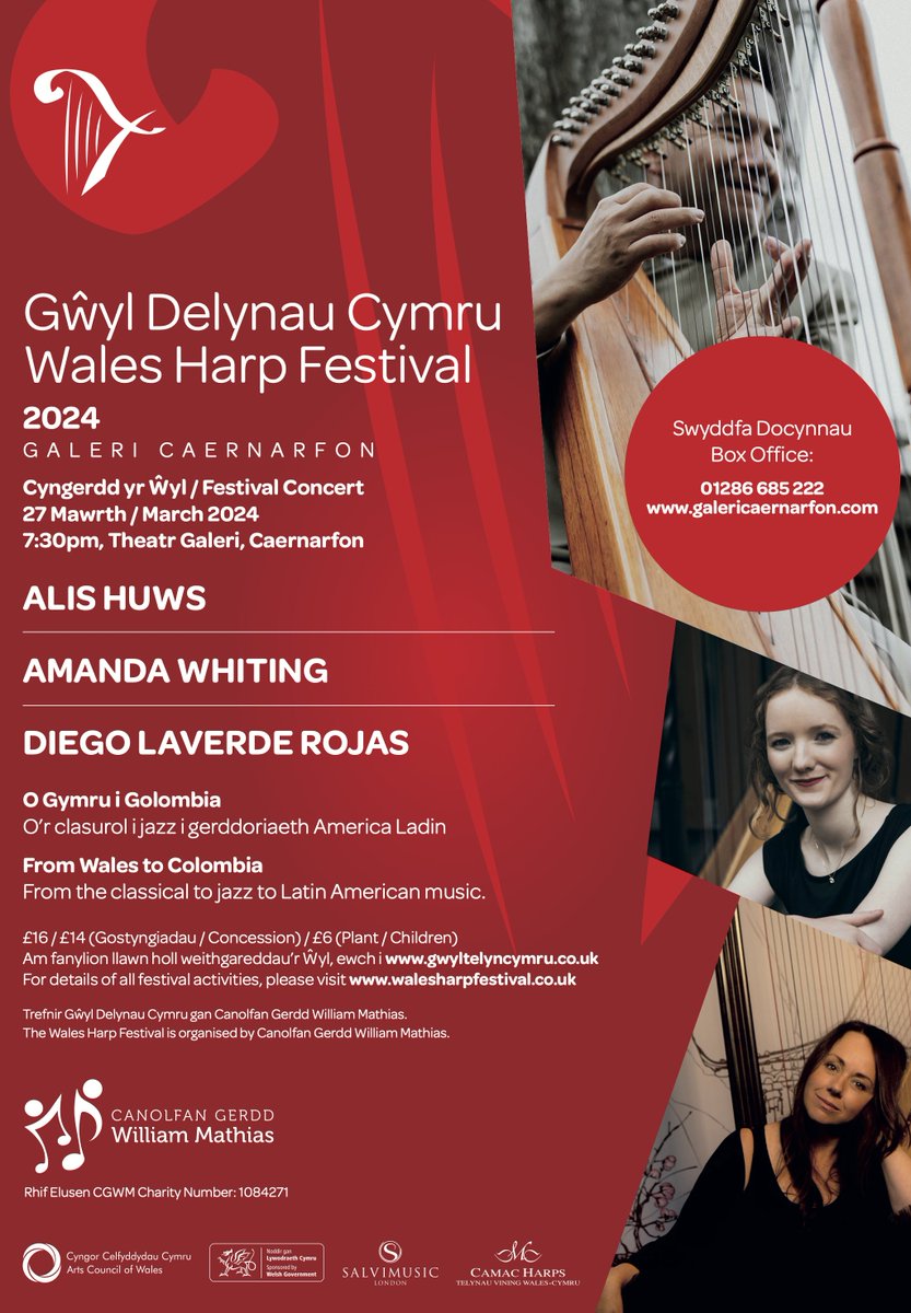 Dewch i wrando ar gerddoriaeth amrywiol ar y delyn mewn cyngerdd sy'n cynnwys cerddoriaeth glasurol, jazz ac America-Ladin.

Come and listen to the amazing versatility of the harp in a concert that includes classical, jazz and Latin American music.

🎟 bit.ly/3SZJTUR
