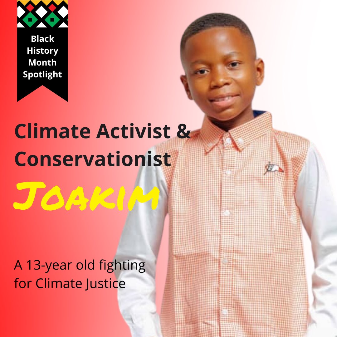 Meet one of our youngest #EarthGuardians, Joakim. At 13 years old, Joakim decided to act for climate justice & set up a team of young activists in Goma, Congo. His mission is to carry out actions for nature conservation. #GreenBlackHistory #EnvironmentalHeroes #BlackHistoryMonth