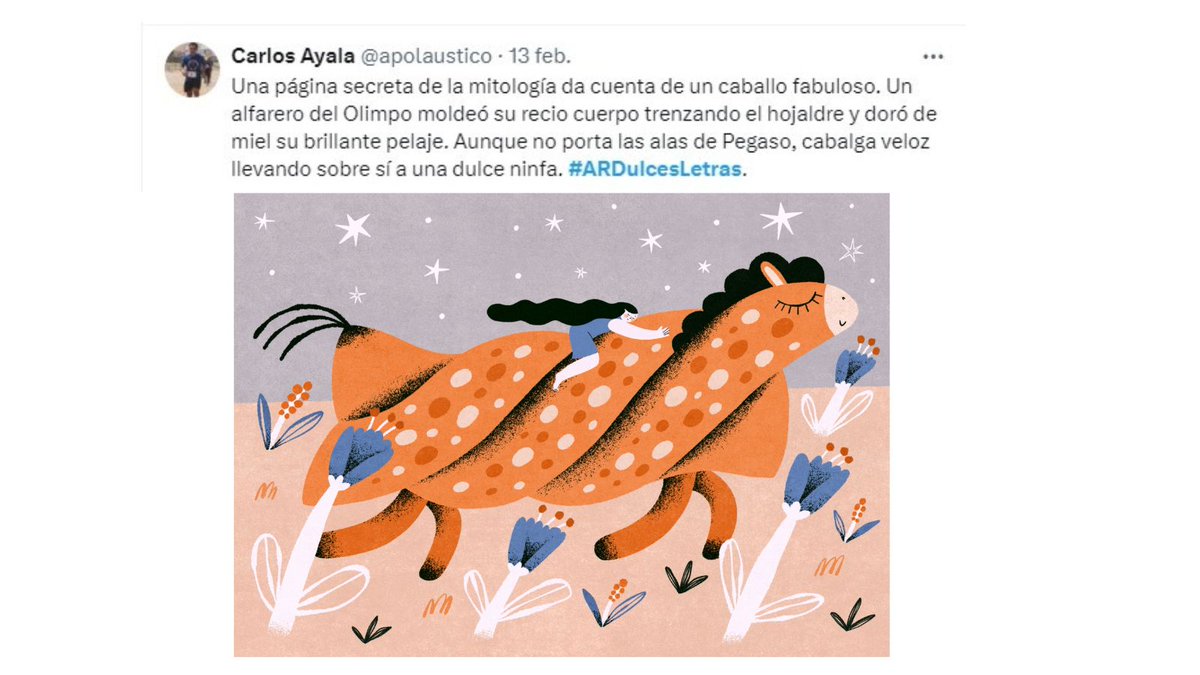 Trenzaalmudevar's tweet photo. Conocemos el #Microrrelato ganador de la 1ª semana. Enhorabuena, @apolaustico 👏👏. El primer puesto en la final, es tuyo!!

En un ratito, comenzamos la 2ª semana y conocemos la imagen seleccionada. ¡Atentos! 😉

#ARDulcesLetras #Concurso #Literatura https://t.co/3JtLC1LIl6