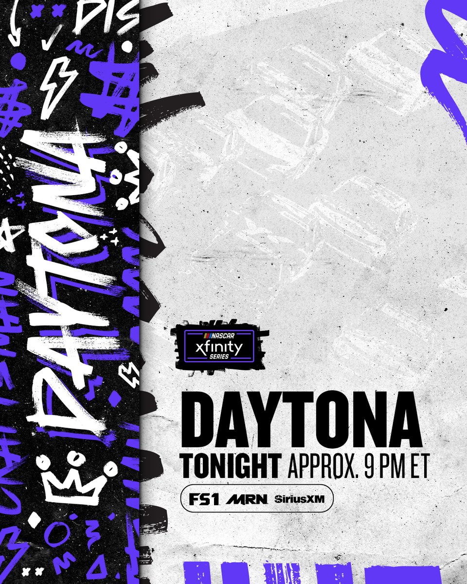 NASCAROReillyAP's tweet photo. The #XfinitySeries season begins under the lights at @DAYTONA. https://t.co/kMdsLwXLay