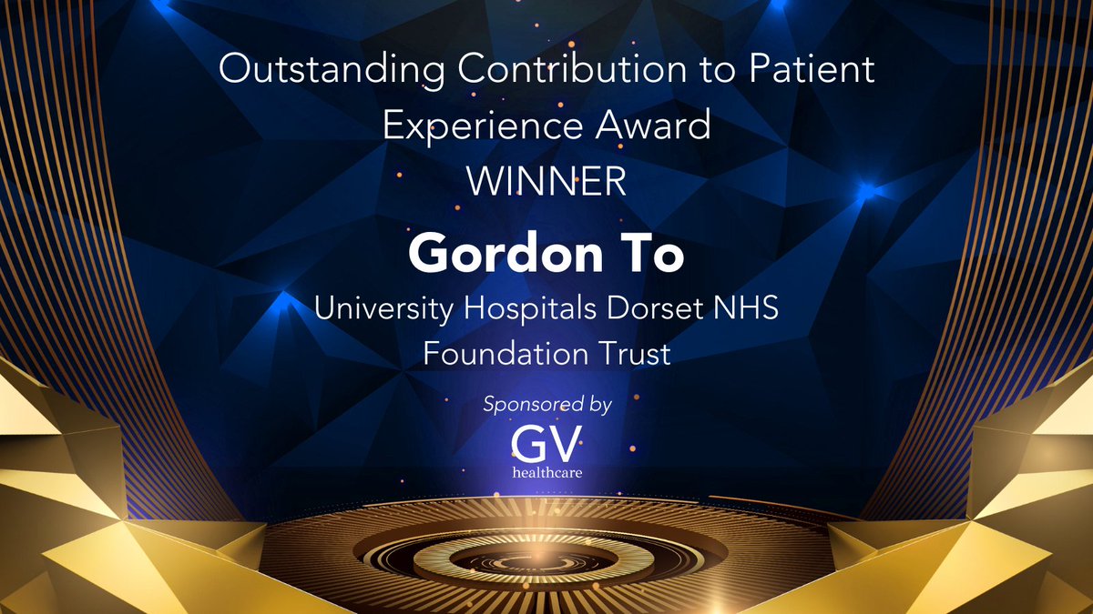 The National MyPorter Awards 2024, in association with @NHSEngland, Outstanding Contribution to Patient Experience Award Winner Gordon To @UHD_Porters @UHD_NHS Keep an eye out for the next winner announcement! #MyPorterAwards #HealthcareHeroes #Awards