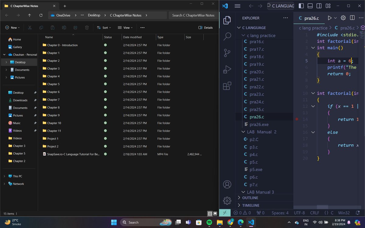 ironcoder_11's tweet image. Just completed the C lang challenge 💻
⭐️ted on 15 February 
                 And 
🖥️leted on 19 February 

Any suggestion what can i learn next . 
 @ezSnippet