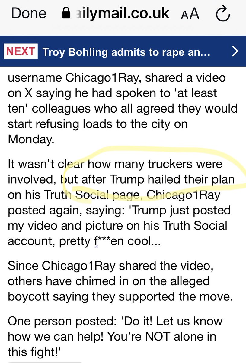 lisachristinect's tweet photo. “Trump hailed their plan” to have truckers boycott deliveries to NYC due to the outcome of his trial.
What a bad, bad move for Trump to do this. Wow.
This is the exact thing he did on J6- he gave them the nod to protest peacefully, and the left took advantage of it, called out their cronies (antifa and BLM) and turned J6 into why they wanted it to be to use against Trump.
And, he fell for it. Walked RIGHT into their trap.
Here we are, 3 years later and encouraging Maga to shut down shipments to NYC to “shut it down.”do you know what happens in cases like this? When people cannot get food, supplies, etc.
And, if the left adds fuel - it will be utter and complete chaos by design.
Trump and maga is walking right into it—-AGAIN.
(As I wrote this, I don’t know…. Nobody is THIS stupid. I’m starting to wonder if Trump is seriously part of all of this, in with the dems. Honestly, NONE OF THIS FEELS RIGHT. Trump isn’t behaving as most people would, if in his position organically)