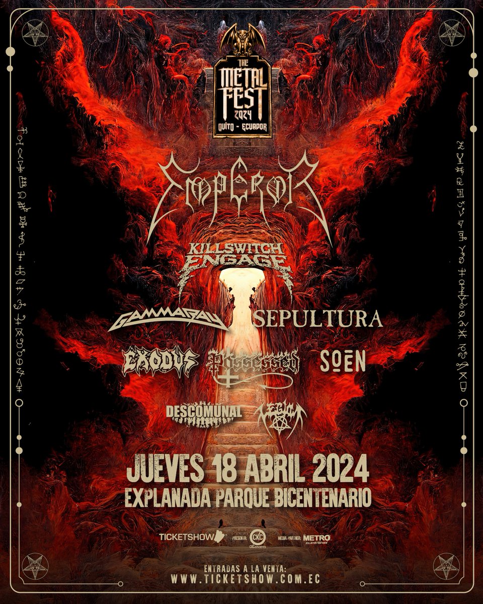 We'll see you April 18th at The Metal Fest Ecuador! 🎟️: bit.ly/TheMetalFestEc