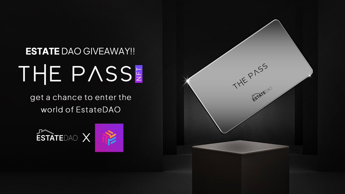 Adebits_1's tweet photo. 🎉 Giveaway Alert 🎉
We’ve partnered with 
@EstateDAO_ICP
 to do a giveaway of the exclusive ““The Pass” NFT ” 
Whoever wants to get their hands on “The Pass” NFT, follow these guidelines:
Follow 
@EstateDAO_ICP
 and 
@ICP_insider

Like, retweet this tweet.
Tag 3 friends who need to know about Estate DAO and the giveaway!
The winner will get 3 “The Pass” NFT each!!
 It ends in 48 hours!!
 #EstateDAO #ICP #Giveaway #Dfinity #web3
