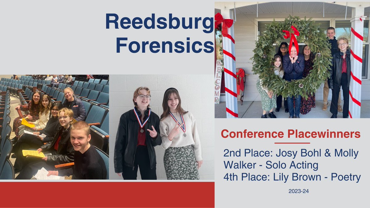 Congrats to our Forensics Team placing at the Badger Conference Meet! #reedsburgpride #teamreedsburg