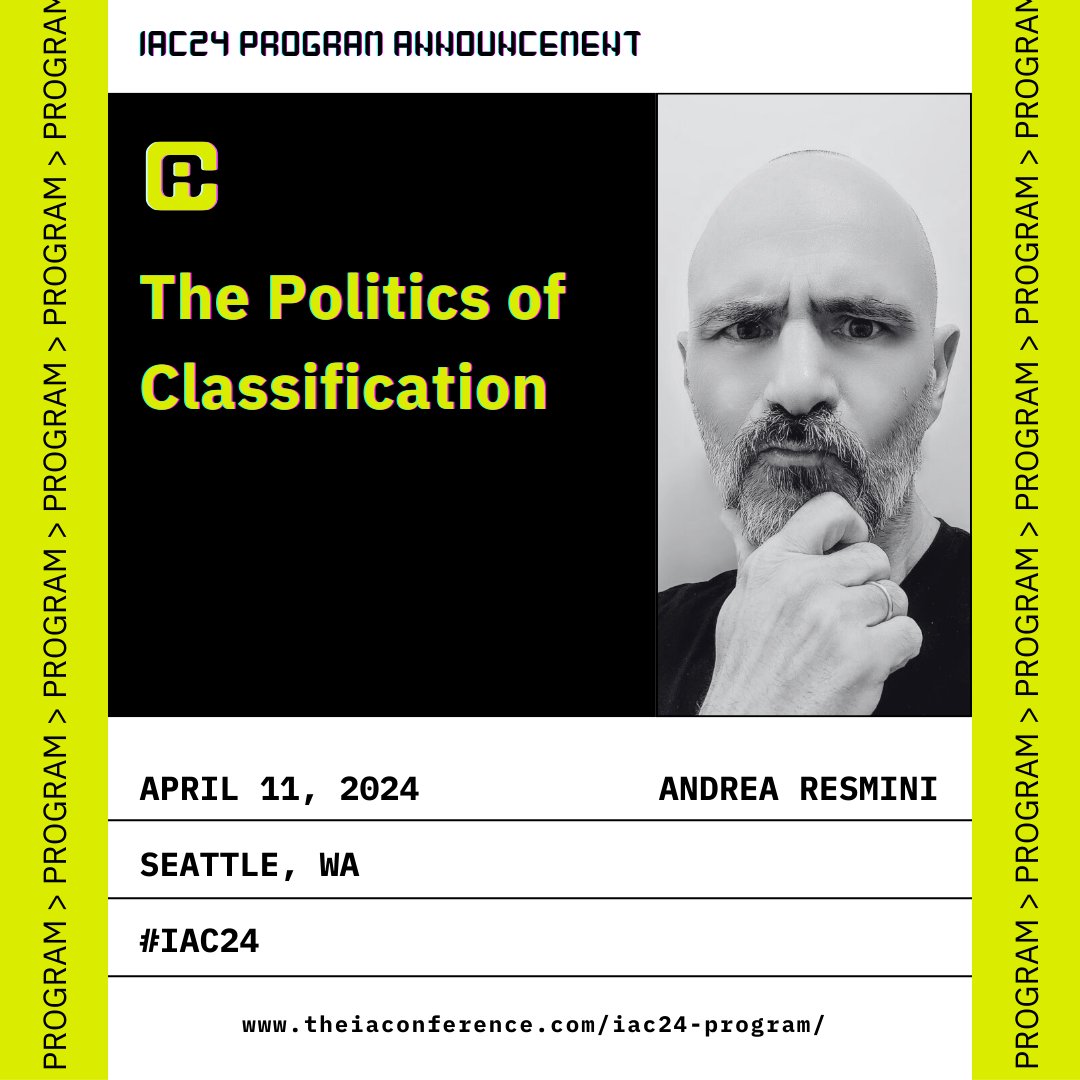 IAC - Information Architecture Conference #IAC25 (@theiaconf) on Twitter photo 🤖 AI is actively being used to shape algorithms and the world of information around us.
Join <a href="/resmini/">Andrea Resmini</a> at #IAC24 as he unpacks the intricate relationship between AI, biases, and ethics.
🎟️ Get your ticket today: linktr.ee/theiaconf 🤖 AI is actively being used to shape algorithms and the world of information around us.
Join <a href="/resmini/">Andrea Resmini</a> at #IAC24 as he unpacks the intricate relationship between AI, biases, and ethics.
🎟️ Get your ticket today: linktr.ee/theiaconf