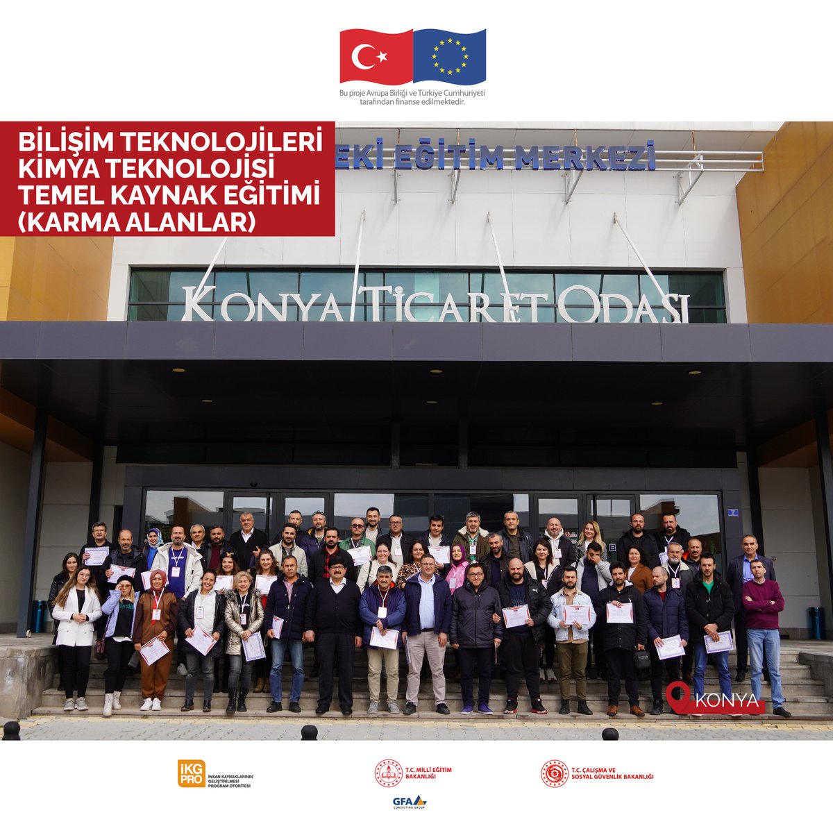 metekprojesi's tweet photo. Projemiz kapsamında Ankara, İstanbul, İzmir ve Konya’da gerçekleştirilen işbaşı eğitimleri Bilişim Teknolojileri, Kimya Teknolojisi, Temel Kaynak Eğitimi, İnşaat Teknolojisi ve Çocuk Gelişimi ve Eğitimi alanlarında hem uygulamalı hem de teorik olarak 10 iş günü sürdü. https://t.co/Qs81WZ3G1r