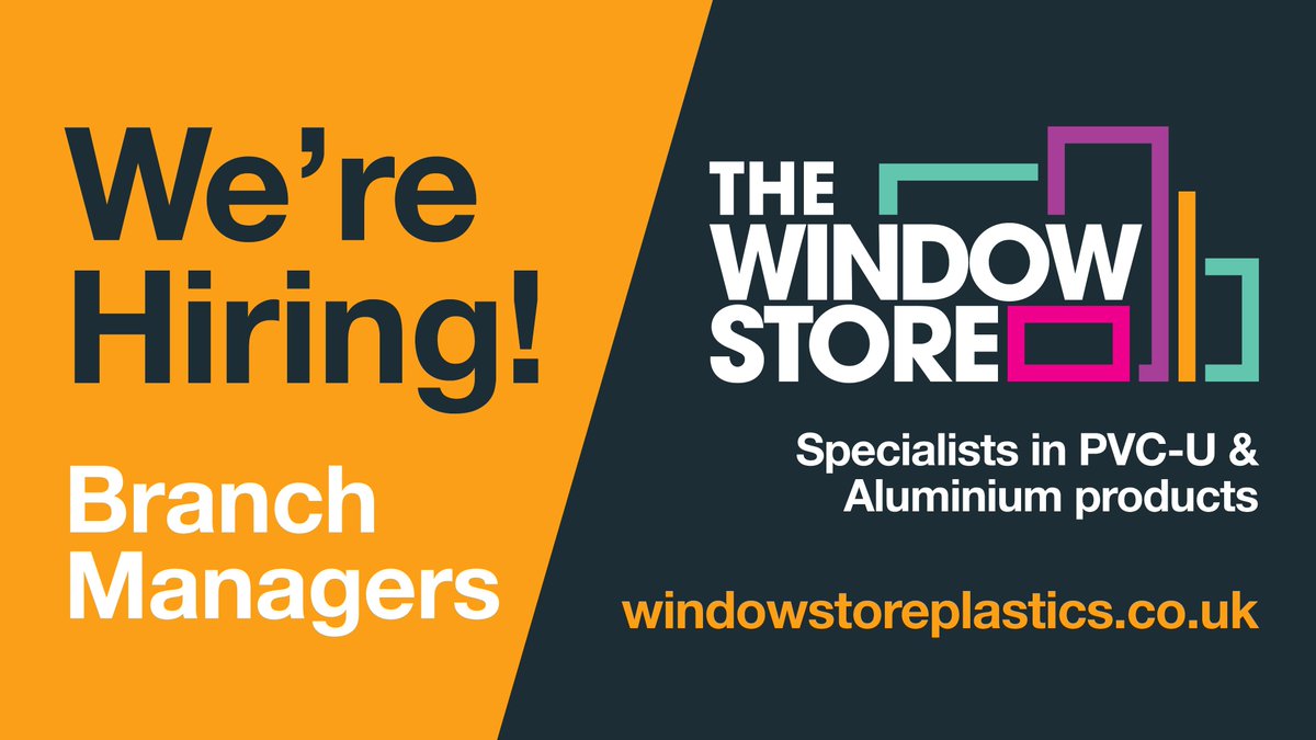 🔊We're hiring! 🏆

Due to continued year-on-year growth, we're expanding our trade counter network &amp; are looking for a Bristol-based Branch Manager to join The Window Store team. 

bit.ly/3UGwLW3

#hiring #branchmanager #tradecounter  #careerprogression #TheWindowStore