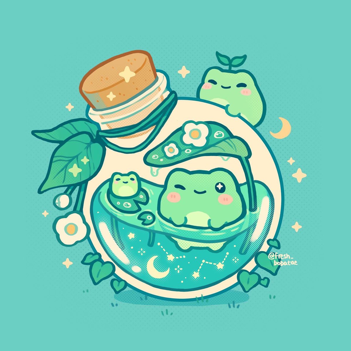 「frog potion 」|Emily 🍊🧡のイラスト