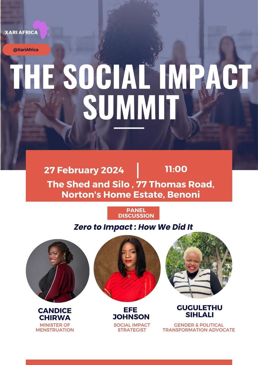 SouthAfrica, the Social Impact Summit will be hosted by, and in honor of XariAfrica, this February. Sign up as an organization or individual to join us live in Johannesburg. #XariAfrica