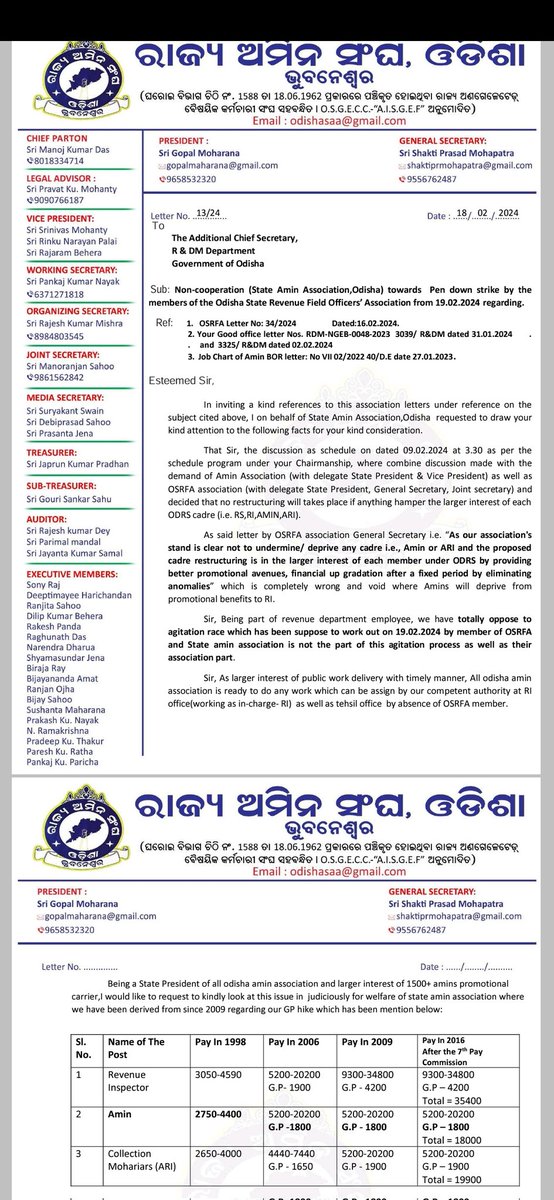 State Amin Association Odisha tweet media