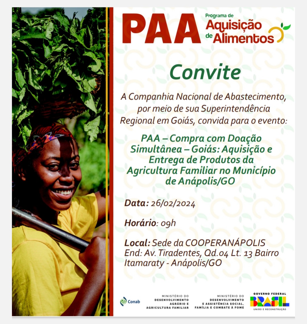 spsebastian's tweet image. E na próxima segunda, 26, Anápolis sediará grande evento da Agricultura Familiar. Será na sede da CooperAnápolis e deve contar com presenças de centenas de pequenos produtores, representantes da #Conab, @robertonaves, @RubensOtoni #AntônioGomide, #Viviannaves, @Adriana_Accorsi.