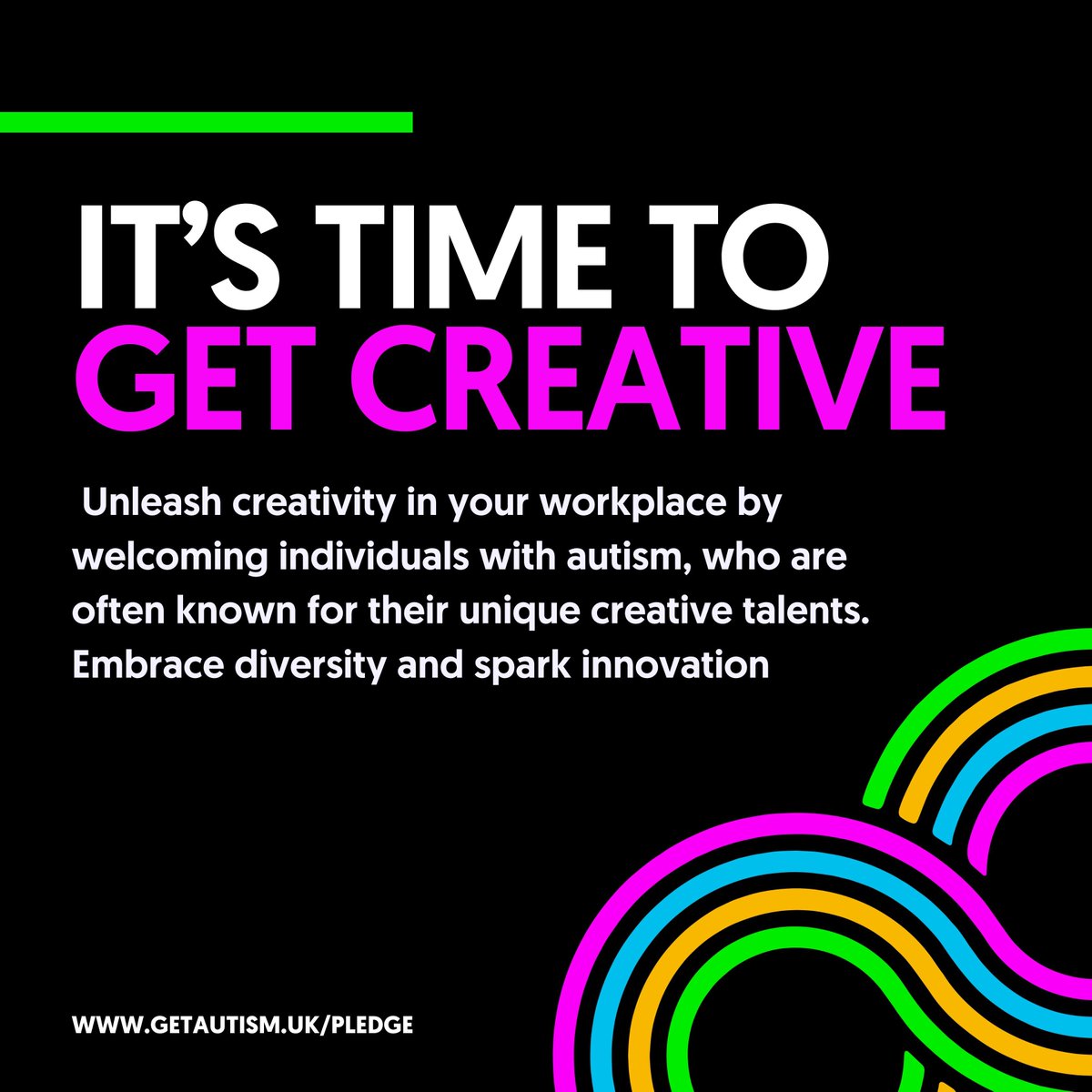 🎨 Unleash creativity in your workplace by welcoming individuals with autism, who are often known for their unique creative talents. Embrace diversity and spark innovation. #AutismInclusion #CreativeMinds #GetAutismCampaign