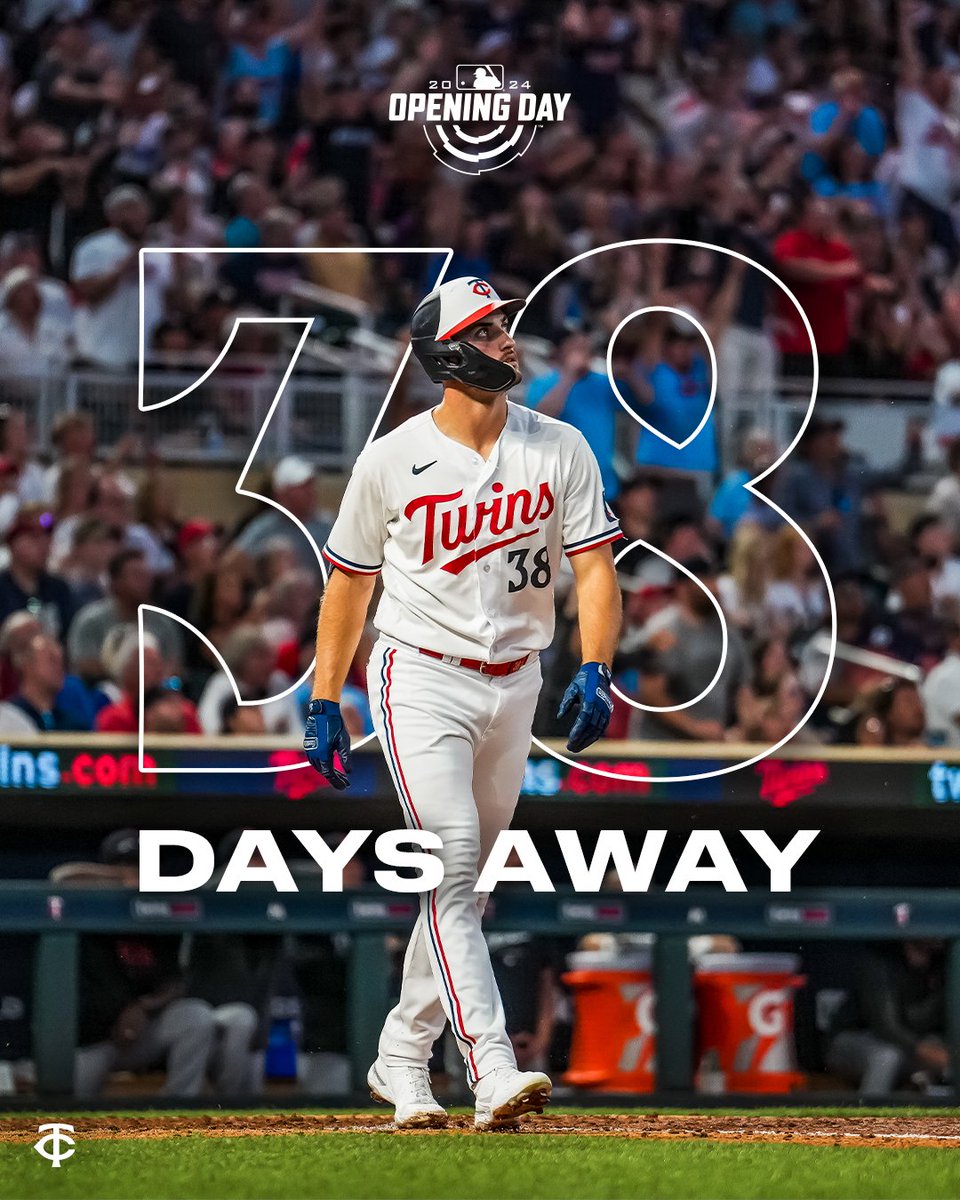 Twins's tweet photo. Wallner days 'til Opening Day!!! https://t.co/G8Ntpm8Jjc