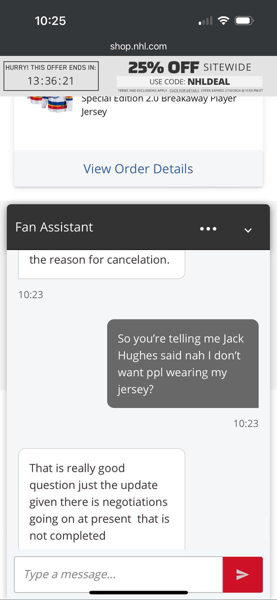 Apparently @Fanatics had told me that @jhugh86 has said he doesn’t want ppl wearing his #StadiumSeries jersey? Ayo @NJDevils can we get this sorted out? Let’s make this right.