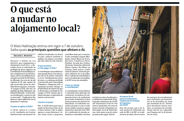 ALEP_pt's tweet photo. Eduar­do Miranda, presidente da ALEP alerta que há cerca de 39 mil registos de AL que, apesar de não terem feito prova de atividade dentro do prazo, arriscam-se a pagar a CEAL este ano. As medidas do Mais Habitação,  “trazem muitas penalizações a quem já está no mercado”. " https://t.co/BC1gUzZvTL