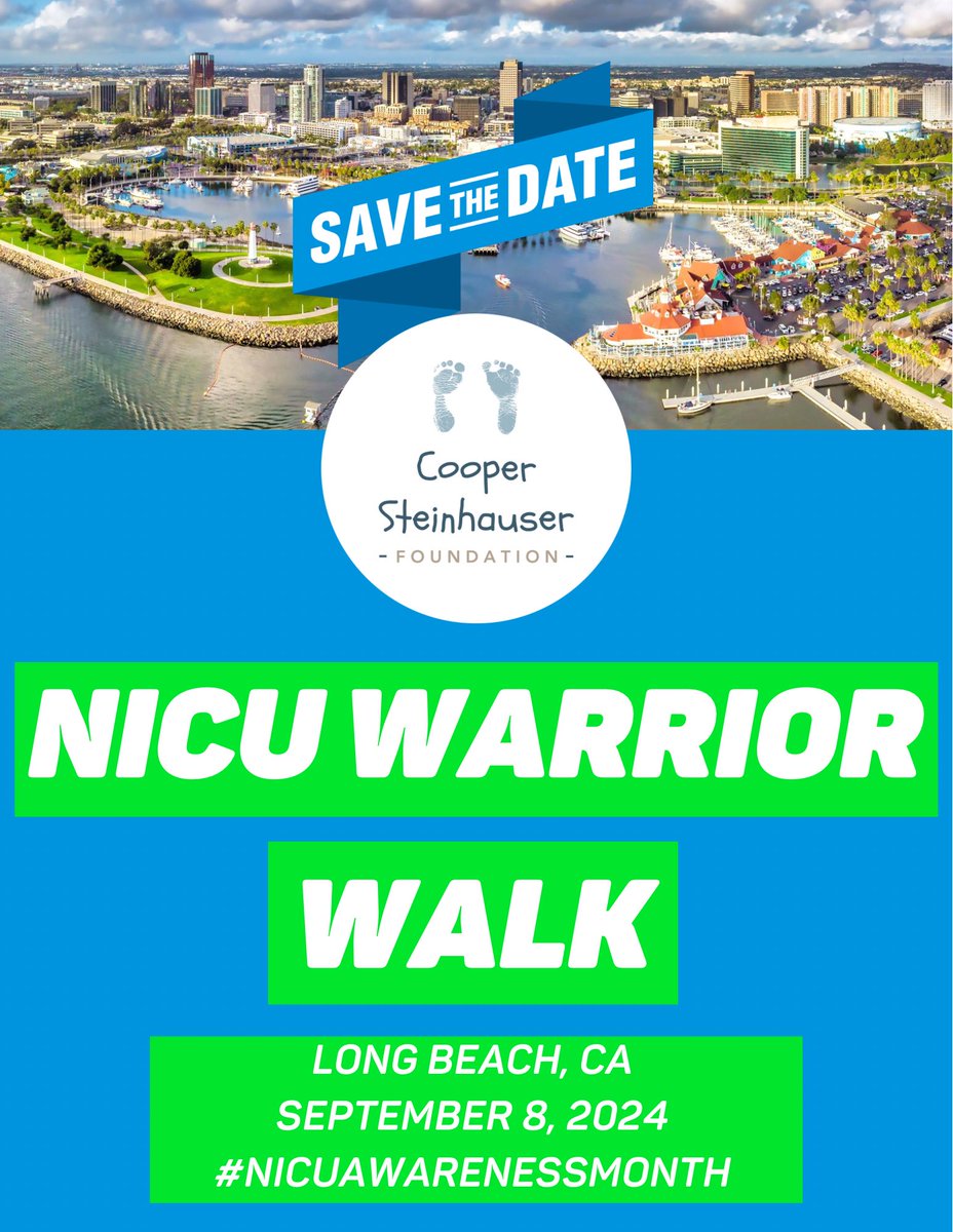 In honor of Cooper’s 2nd Heavenly Birthday today, we are proud to announce our NICU Warrior Walk on September 8, 2024 in Long Beach, CA. Save the date!!! #nicu #nicusupport #nicunurse #nicumom #nicudad #nicubaby #nicusocialworker #nicuwalk