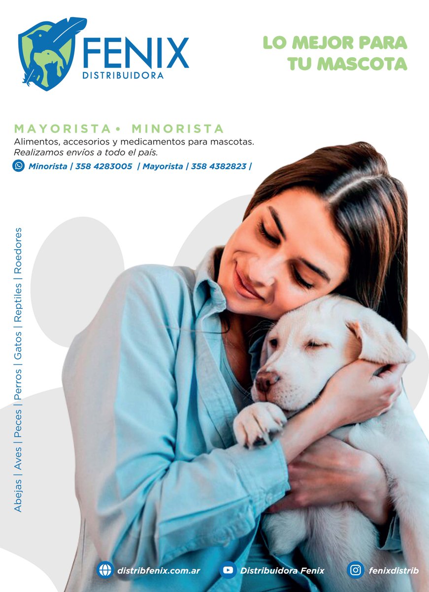 MundoMascota4's tweet photo. Renovar el stock de tu petshop es más fácil cuando encontrás todo en el mismo lugar: Distribuidora Fenix realiza envíos a todo el país  de alimentos, accesorios y medicamentos. 

Revista Mundo Mascota
https://t.co/0uyWm0sJ0v https://t.co/JaK7jguDiD