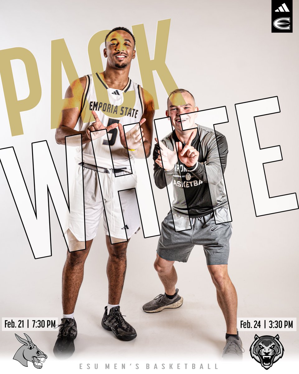 One more week at home

#HornetNation… See YOU at White this week…👇👇👇

*Central Missouri on Wednesday
*Lincoln on Saturday for Senior Day

#GoEmporia ||| #StingersUp