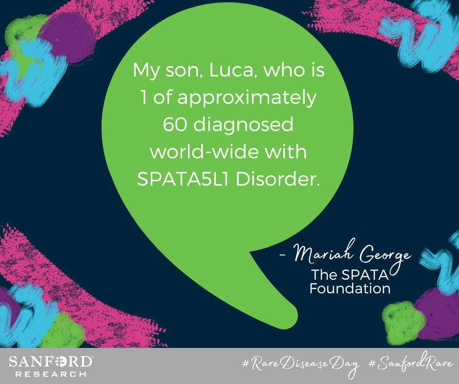 Mariah with The SPATA Foundation tell us why she is involved with rare disease research.....
#SanfordRare #RareDiseaseDay