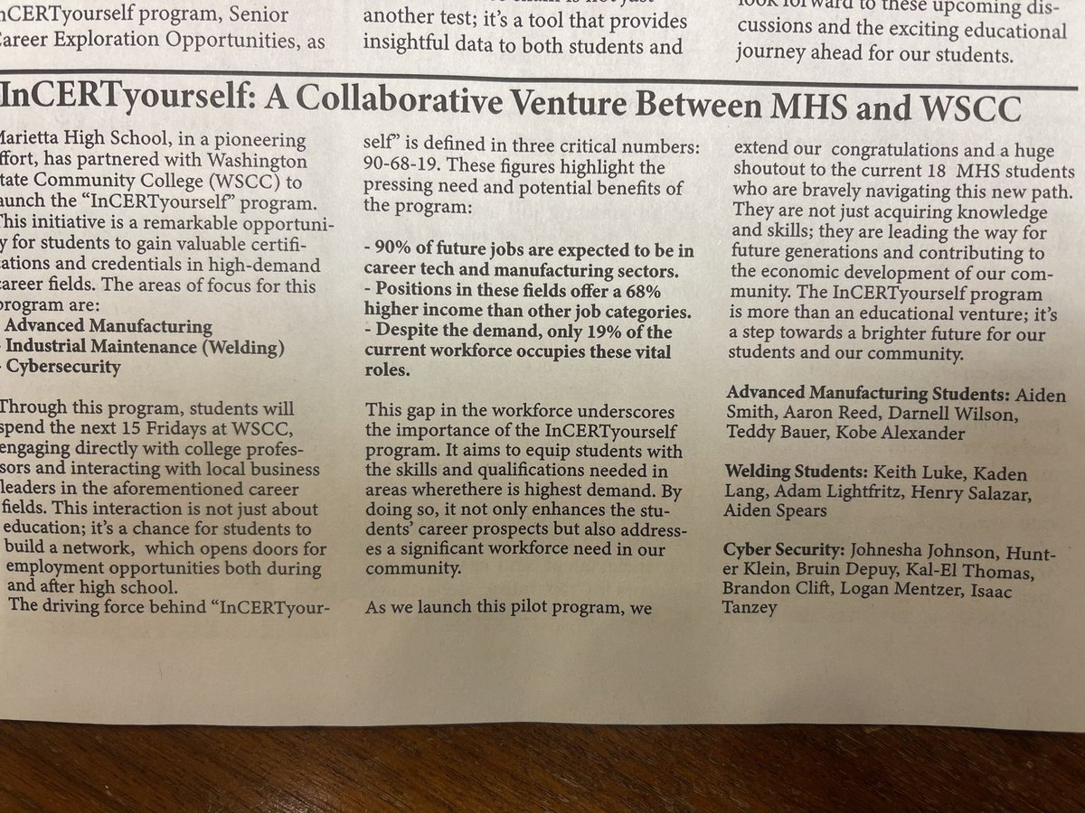 Dan Leffingwell (@leffingwelldan) on Twitter photo @WSCC_Marietta @AMIT_WSCO is honored and excited to partner with <a href="/mariettaschools/">Marietta City Schools, OH District Communications</a> and other <a href="/AppSTEMCollab/">The Appalachian STEM Collaborative</a> districts to help prepare OUR students for THEIR futures! <a href="/linn_yost/">Linn Yost</a> <a href="/STEMecosystems/">STEM Ecosystems</a> <a href="/TIESTeach/">TIES</a> <a href="/OhioOWT/">Ohio OWT</a> <a href="/OhioExcels/">Ohio Excels</a> <a href="/OHEducation/">OH Dept of Ed and Workforce</a> <a href="/OhioHigherEd/">Ohio Higher Ed</a> @WSCC_Marietta @AMIT_WSCO is honored and excited to partner with <a href="/mariettaschools/">Marietta City Schools, OH District Communications</a> and other <a href="/AppSTEMCollab/">The Appalachian STEM Collaborative</a> districts to help prepare OUR students for THEIR futures! <a href="/linn_yost/">Linn Yost</a> <a href="/STEMecosystems/">STEM Ecosystems</a> <a href="/TIESTeach/">TIES</a> <a href="/OhioOWT/">Ohio OWT</a> <a href="/OhioExcels/">Ohio Excels</a> <a href="/OHEducation/">OH Dept of Ed and Workforce</a> <a href="/OhioHigherEd/">Ohio Higher Ed</a>