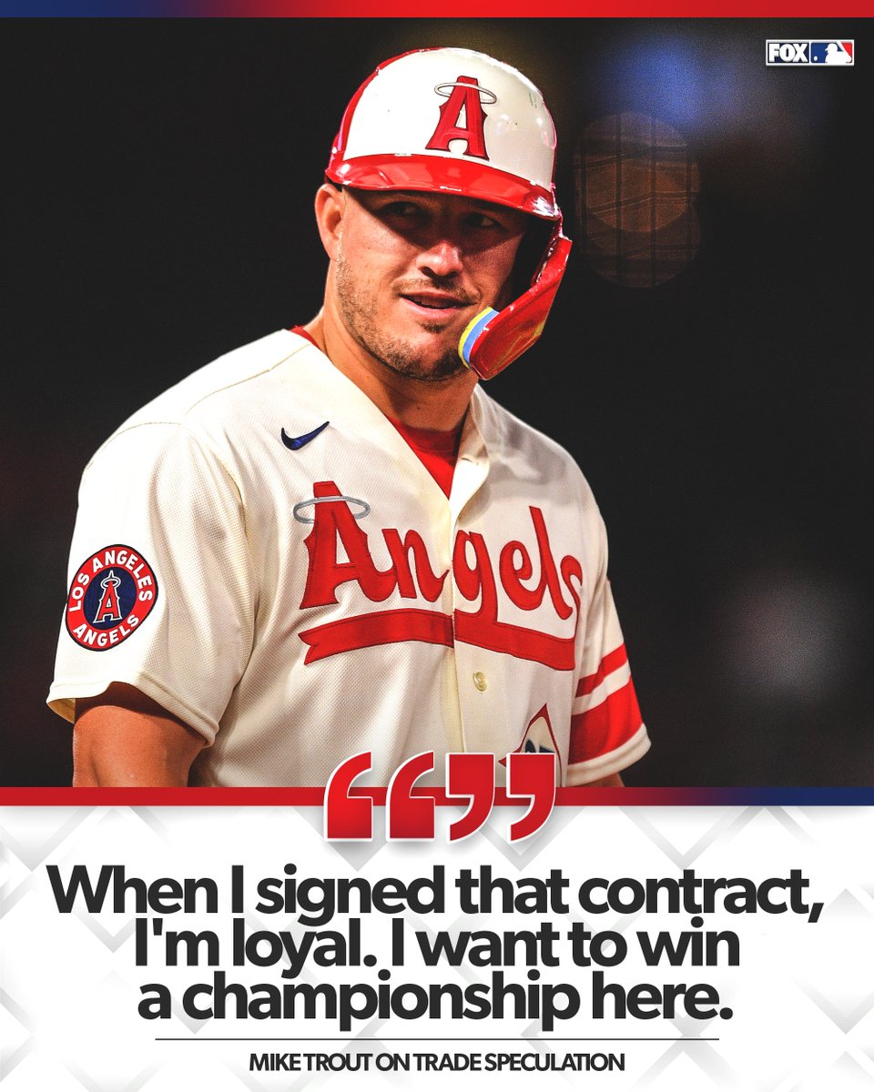 Mike Trout told the media that he's content in Anaheim right now and that being traded would be the “easy way out.”