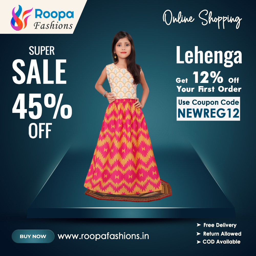 RoopaFashions's tweet photo. ROOPA FASHIONS  KIDS Lehenga  SALE 45% OFF
ORDER NOW  @ https://t.co/XCTwoj9u8p
For New Registrations Use code NEWREG12 coupon and avail Extra 12% OFF
@ https://t.co/XCTwoj9u8p
Call / WhatsApp: +91 91822 10275
E-mail: help@roopafashions.in https://t.co/TZUmnEVj0G