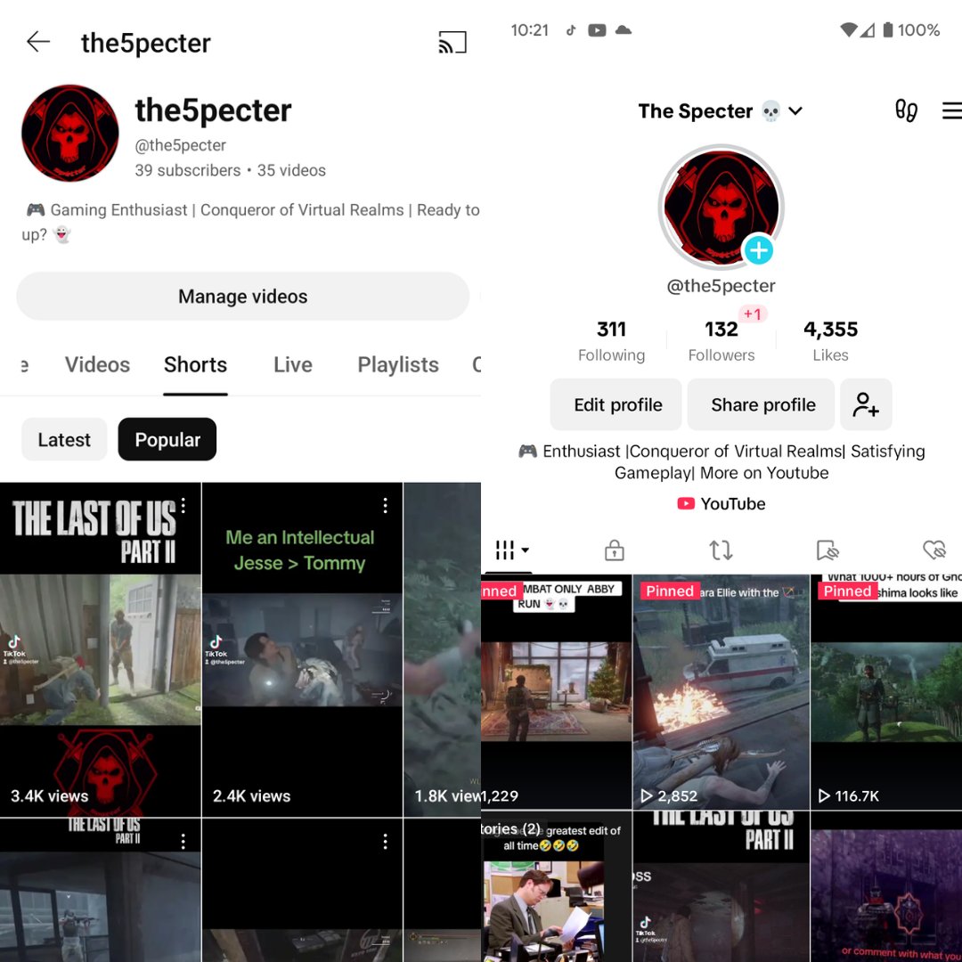 The5pecter's tweet photo. Been building a pretty good following posting on Tiktok and YouTube so if anyone from here wants to support here you go! Just wanting to spread some enthusiasm and awesomeness into the gaming world! #gaming #TikTok #YouTube #AggressiveGameplay https://t.co/ntMkOoDpdk