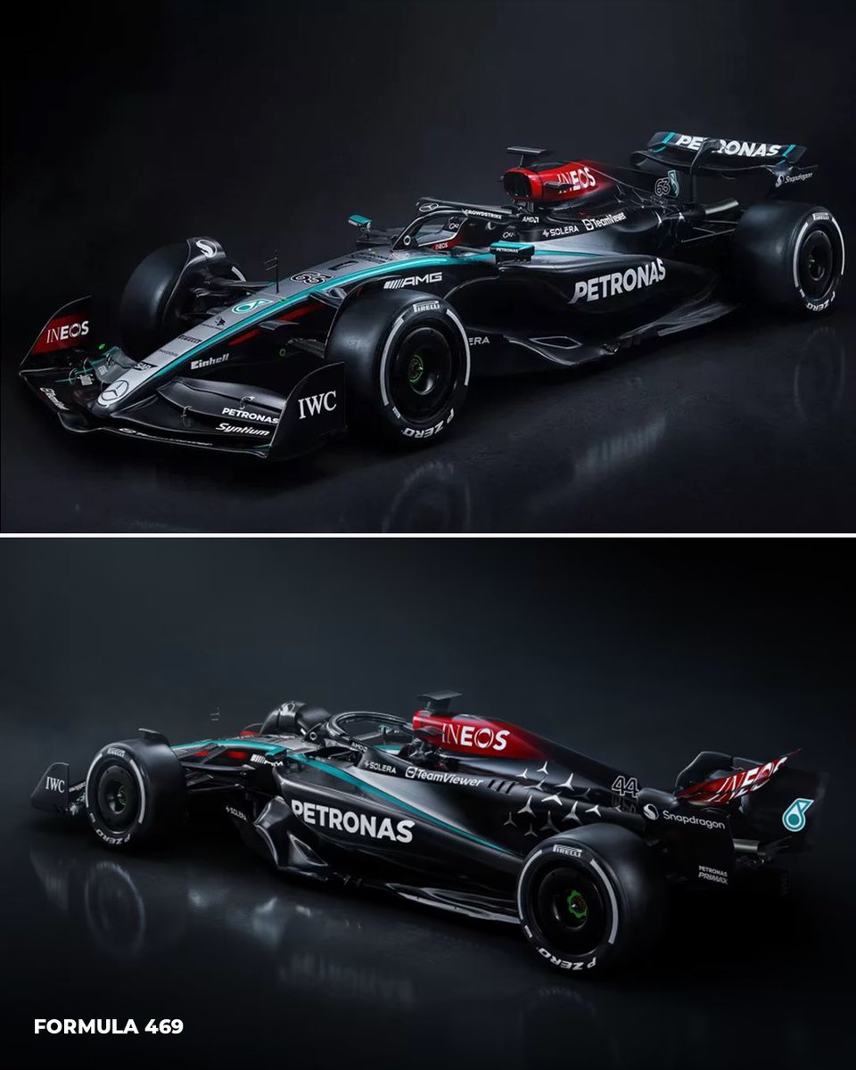 Formula469's tweet photo. The wait is over! @MercedesAMGF1 has officially launched their game-changing 2024 F1 challenger, the W15, setting the stage for what promises to be an electrifying season.

Featuring a radical overhaul from its predece…Read https://t.co/niUotJrrUv

#F1 #MercedesAMGF1 #Formula469 https://t.co/P5XoIzk4bn