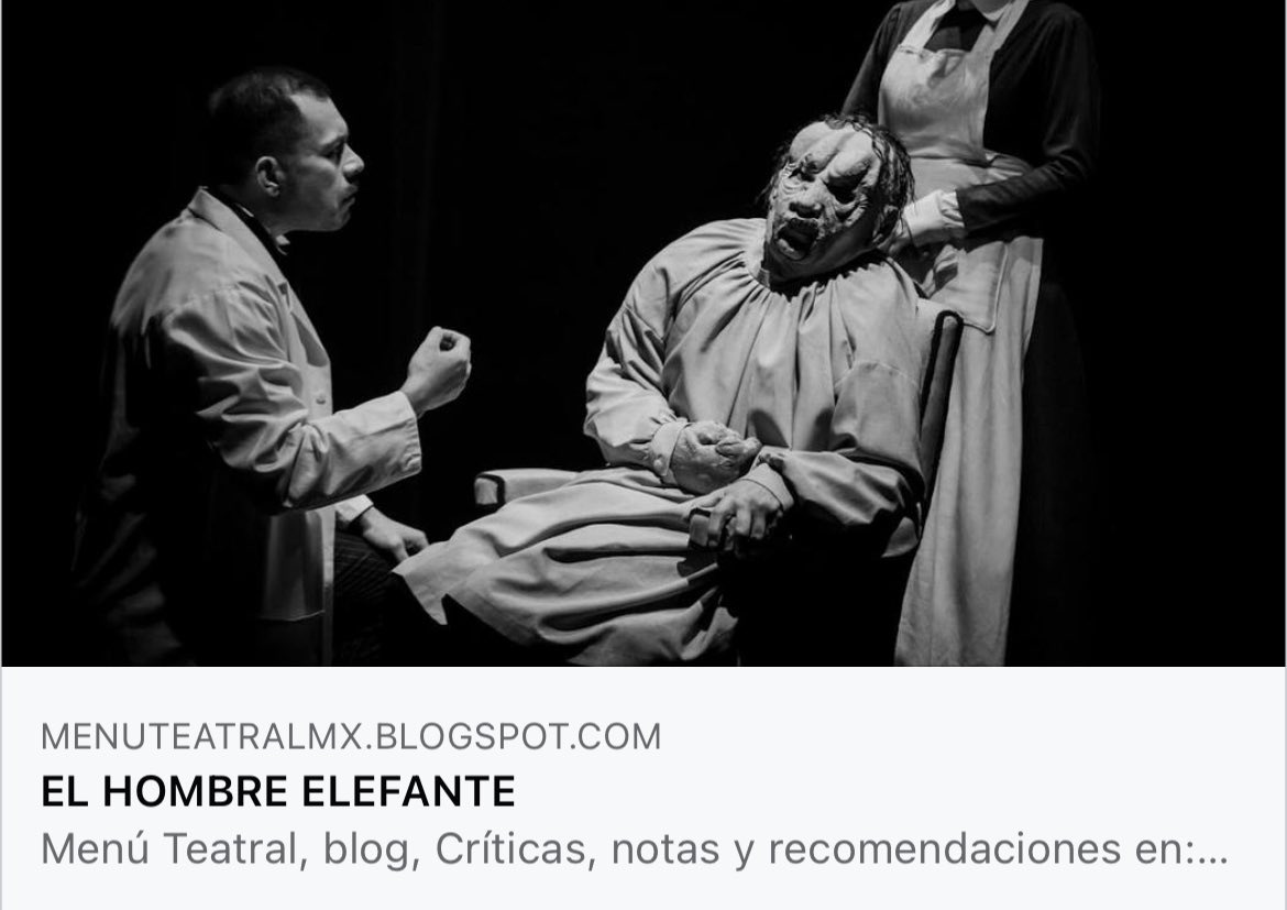 _MenuTeatral's tweet photo. En #EntreActo, @zavaleta_carmen escribe sobre “El hombre elefante”, dirigida por Antoine Chalard y presentada por la compañía MIDI en el Teatro Orientación del Centro Cultural del Bosque INBAL.
No te la pierdas de jueves a domingo.
https://t.co/XUspAPKzQ9 https://t.co/pbQJ7ZFVXN