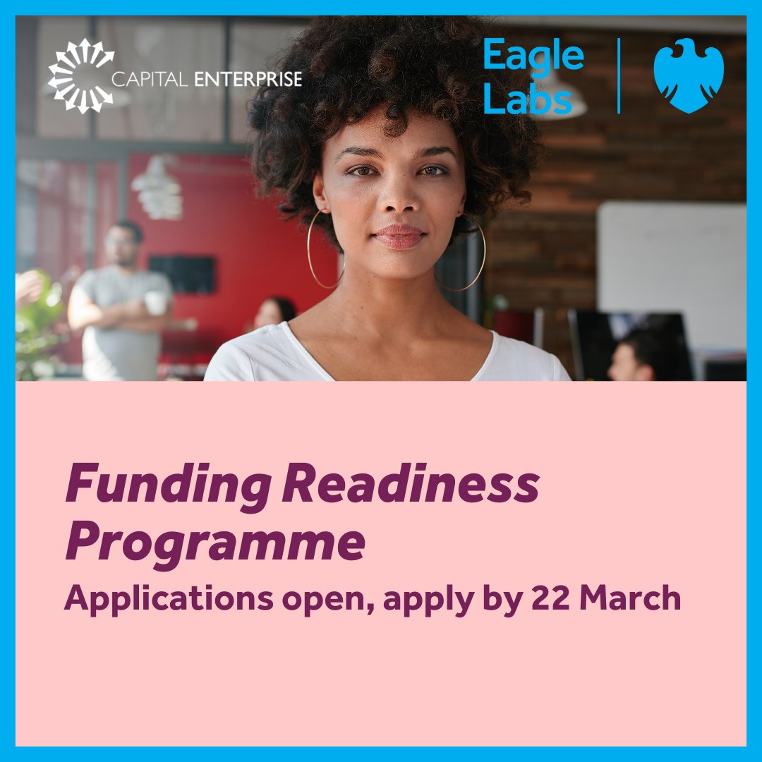 Applications for the Funding Readiness Programme are open 🎉 

If you're looking for support with grant funding, crowdfunding, equity investment or alternative ways of funding your business then this is the programme for you 👍 

Apply now 👇 

labs.uk.barclays/what-we-offer/…