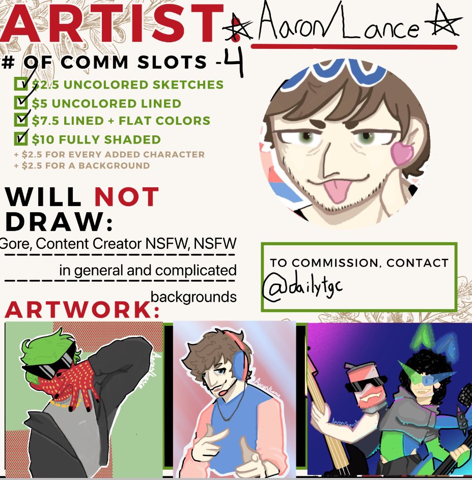 ♠︎•Lance•♠︎ (@lance_lucaray) on Twitter photo Updated my comm sheet, if you would like art from me contact <a href="/dailytgc/">daily groupfart</a> though it doesn’t matter who you choose as we appreciate the donation no matter what Updated my comm sheet, if you would like art from me contact <a href="/dailytgc/">daily groupfart</a> though it doesn’t matter who you choose as we appreciate the donation no matter what
