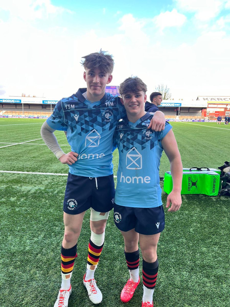 HarrogateGS's tweet photo. Congratulations to Gabe and Finlay in Year 13 who played for Yorkshire Academy U18 against Harlequins U18, winning 24-19. https://t.co/Lr5pljGDaj