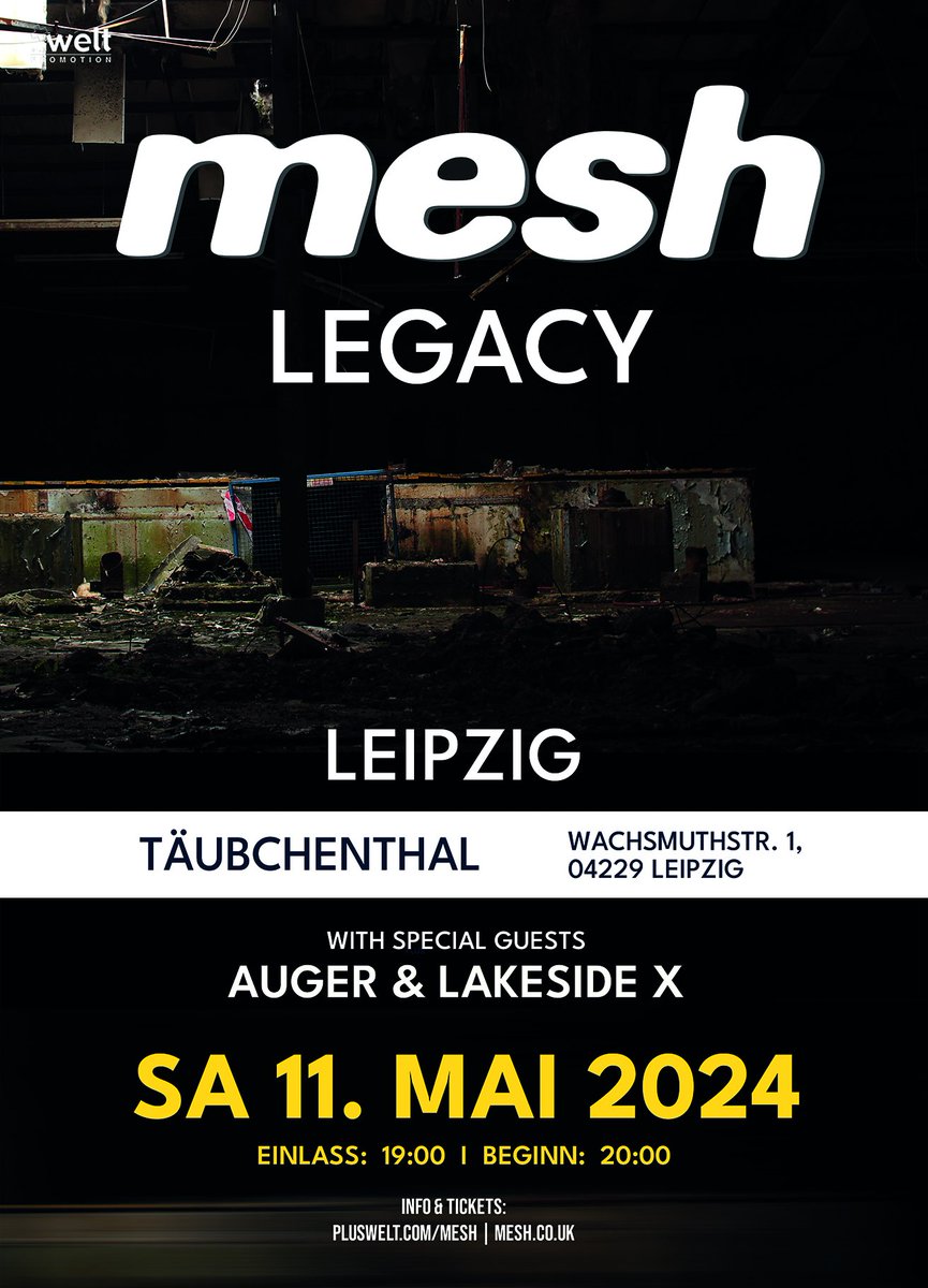 AugerOfficial's tweet photo. <i> JUST ANOUNCED - AUGER WILL BE OPENING FOR MESH IN LEIPZIG - ON SATURDAY 11 MAY 2024 <i> #Auger #MESH @meshwecollide #Leipzig : https://t.co/bbzpQSda6D @pluswelt #pluswelt #synthpop #darksynth #darkindie #darkrock https://t.co/c38mKWtPDU