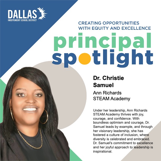 DallasISDSupt's tweet photo. Principal Samuels is drawn to change. https://t.co/1sg3h9YTnQ