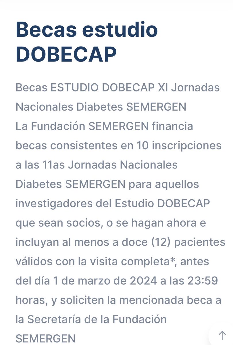 ¿Quieres asistir a #DMSEMERGEN24? 

¿Aún no tienes inscripción 📝realizada?

¿Eres investigador🧐DOBECAP?

👀Puedes conseguir una beca de inscripción. Normativa ➡️ semergen.es/jornadasdiabet…

Hasta el 1 de marzo 🗓️