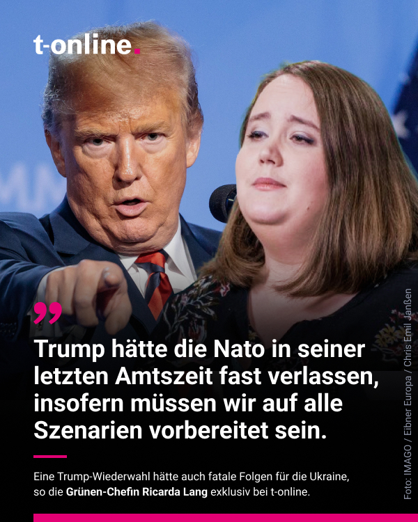 Auf der Münchner Sicherheitskonferenz #MSC2024 kam es zum Schlagabtausch zwischen Grünen-Chefin @Ricarda_Lang und einem US-Republikaner. Im t-online-Interview mit @patdiekmann & @DanielMuetzel macht Lang dem Trump-Unterstützer schwere Vorwürfe und warnt: t-online.de/id_100346660/