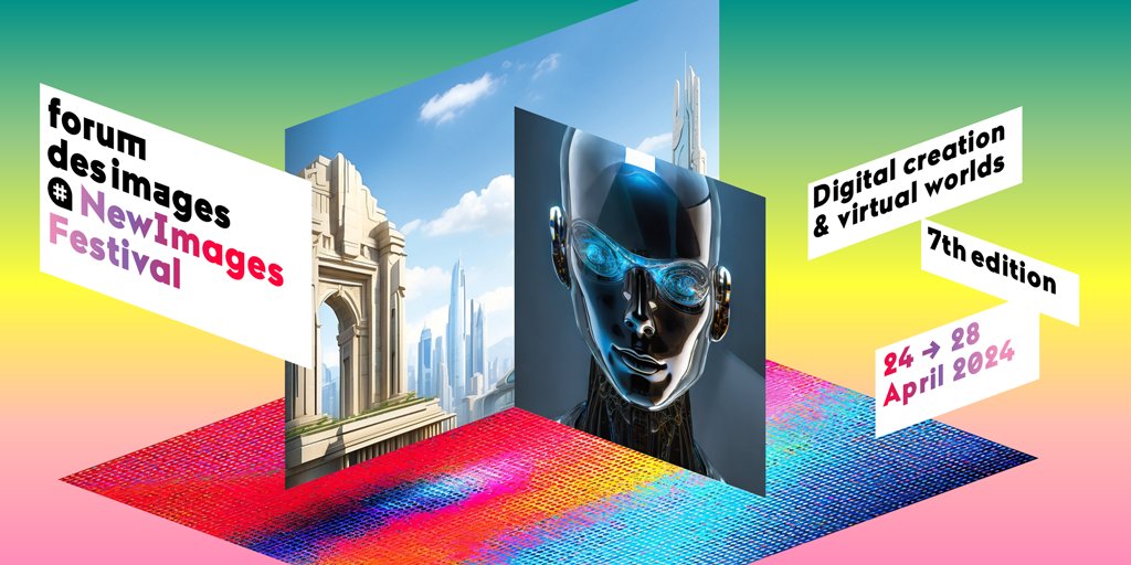 🌟 Nous sommes ravi·es de vous présenter l'affiche officielle du septième NewImages Festival ! 🌟 Rejoignez-nous du 24 au 28 avril et célébrons ensemble la création numérique et immersive au cœur de Paris ! 🎨✨ #NewImagesFestival2024 #ArtImmersif #VR #AR #InnovationNumérique