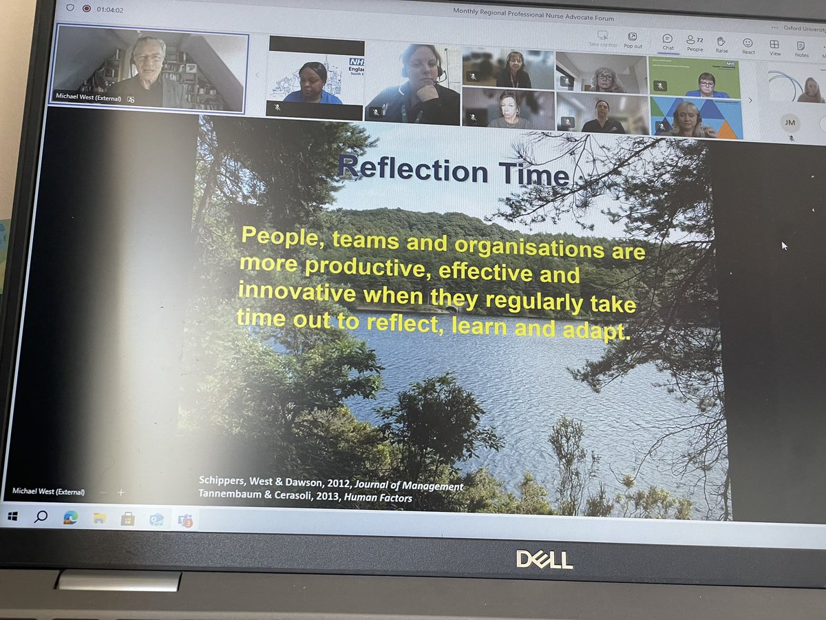 Such a privilege to hear @WestM61 speak to our @NHSsoutheast #PNAs about the vital role they have in giving a voice to nurses & in creating cultures of #CompassionateLeadership creating conditions for nurses to thrive @samantha_lungu #listeningwithfascination #CourageofCompassion