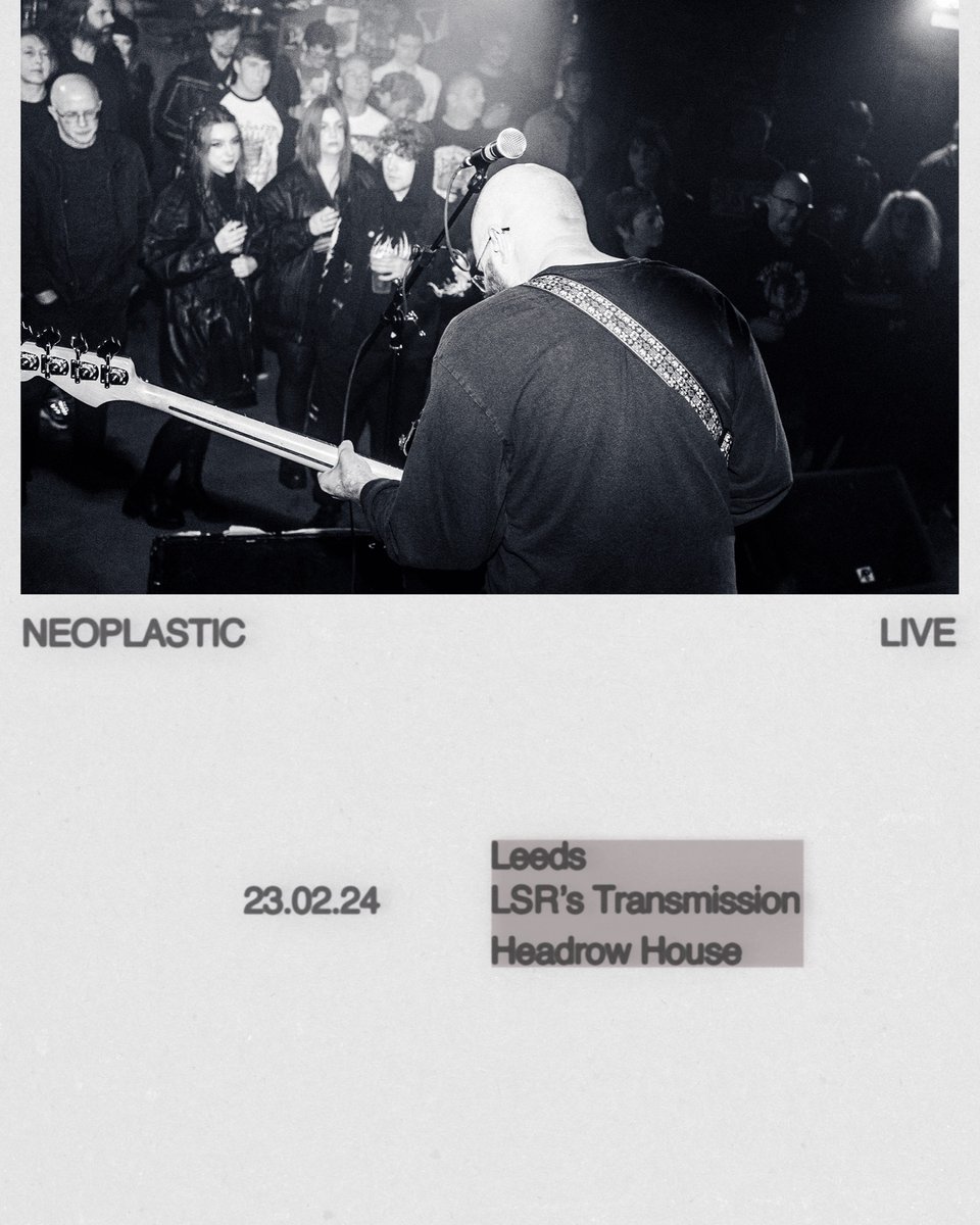 Neoplastic (@neoplasticband) on Twitter photo Crossing the county to show Leeds some love on Friday.
<a href="/headrowhouse/">Headrow House</a>. Doors 7pm.
Tickets: link.dice.fm/4jtCd1vUjHb?sh⦠Crossing the county to show Leeds some love on Friday.
<a href="/headrowhouse/">Headrow House</a>. Doors 7pm.
Tickets: link.dice.fm/4jtCd1vUjHb?shā¦