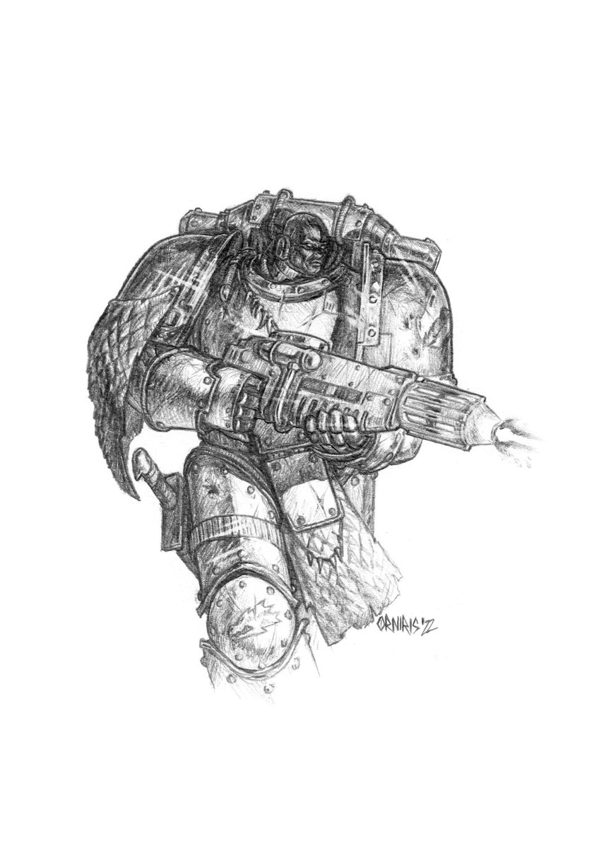 Some pencil character illustrations I made in 2022 💀 Orniris.com

#warhammerfanart #warhammerart #warhammer40000 #thehorusheresy #spacemarine #spacemarines #grimdark #pencilart #scifiart #characterart #characterillustration #worldeaters #blacktemplars #salamanders