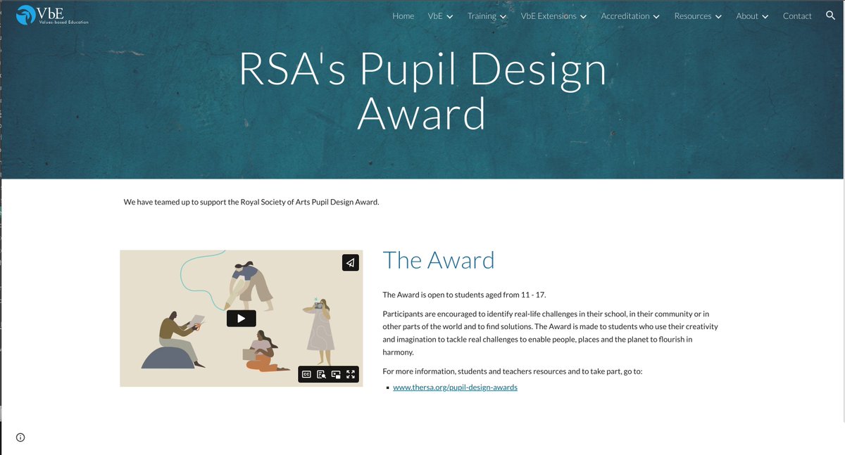 vbezone's tweet image. We are pleased to be teaming up with the Royal Society Of Arts (RSA) to promote their Pupil Design Awards. 🎨 

To find out more, visit:

valuesbasededucation.com/resources/vbe-…

#ValuesBasedEducation #vbezone #rsaawards #valueseducation