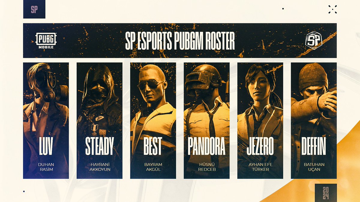 superphalanx's tweet photo. SP Esports 2024 PUBGM ROSTERS
Duhan ''LUV'' Rasim Koç
Hayrani ''STEADY'' Akkoyun
Bayram ''BEST'' Akgül
Hüsnü ''PANDORA'' Redceb
Ayhan Efe ''JEZERO'' Türker
Batuhan ''DEFFİN'' Uçan
#SP2020 #FORZASP @WEARESP 🧡🖤 https://t.co/nziSBFNYHG