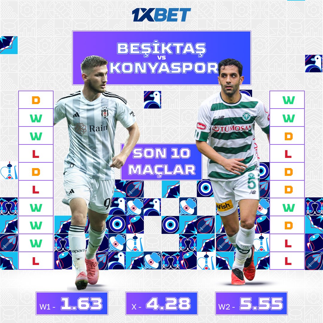 🇹🇷 Süper Ligimizdeki ikinci maç bugün 😍

🦅 Kartallar açık ara favori ama Konyaspor Beşiktaş'ı üzebilir 🧐

📲 Bahis yap ➡️➡️➡️ tapxlink.com/line_tw_pc