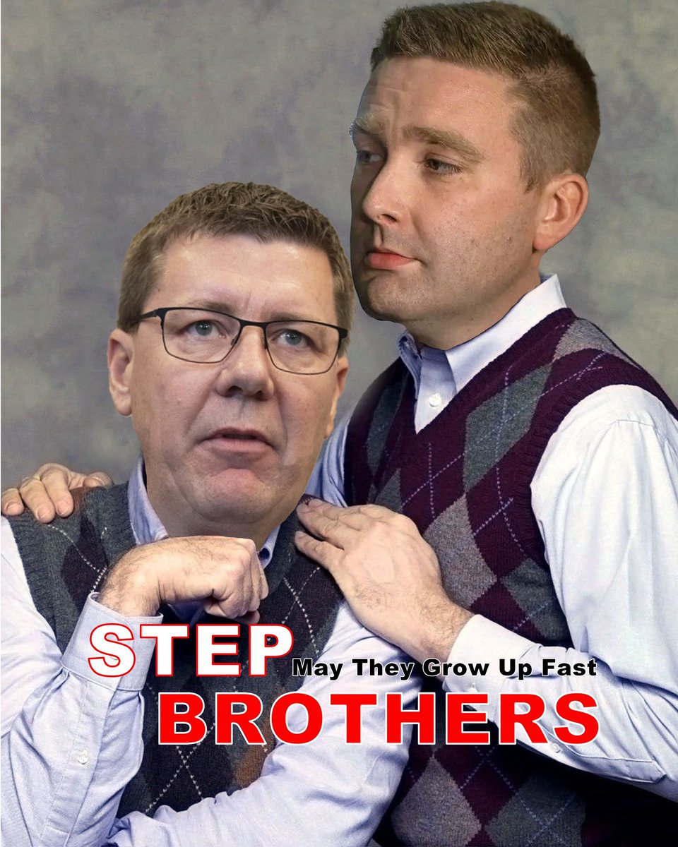 Jasonsand's tweet photo. Step brothers. May they grow up soon. @SaskTeachersFed @PremierScottMoe @jeremycockrill https://t.co/QPZwPenQAk
