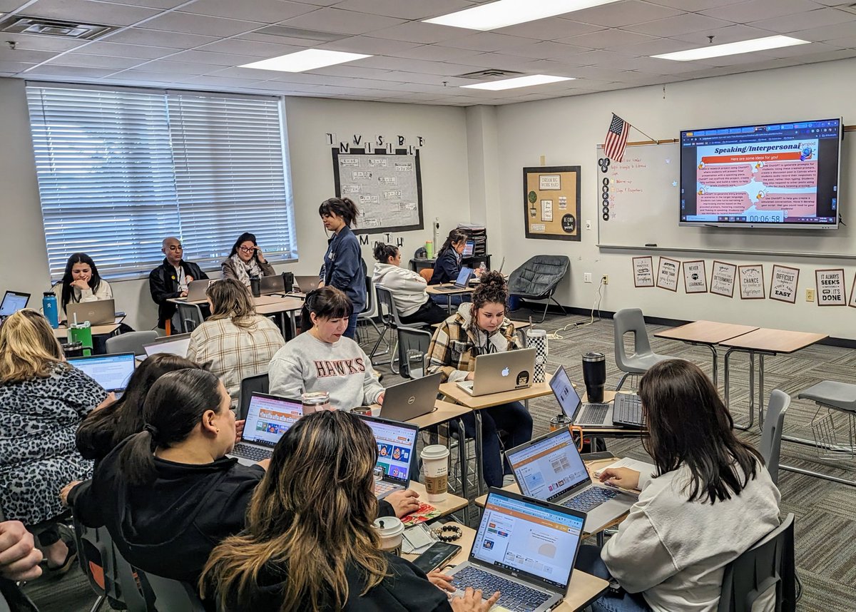 Excited to share AI ideas with our district LOTE teachers! #iloverockwallisd #edtech #aieducation @ChatGPTapp @curipodofficial @DiffitApp