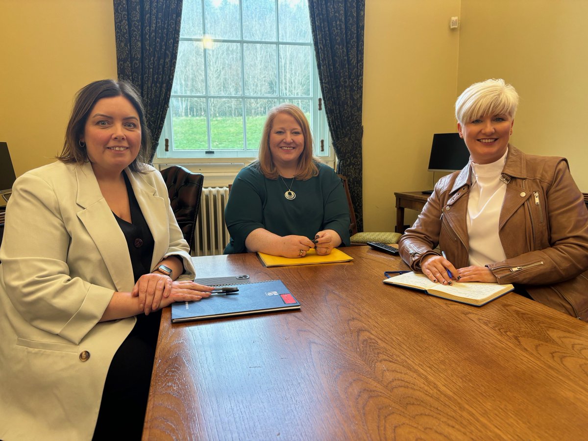 The Chairperson of the Committee for Justice, Joanne Bunting, and Deputy Chairperson, Deirdre Hargey, today met the Minister of Justice, Naomi Long, at Parliament Buildings.