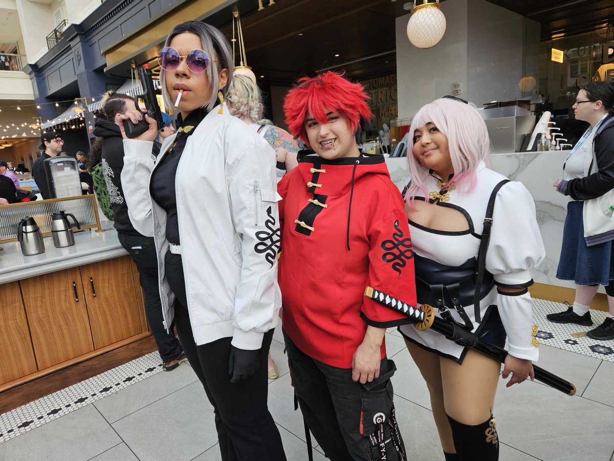 RaveltCos's tweet photo. #Katsucon turned out to be the year of #Gokurakugai it was so much fun meeting and getting pics with this Tao and Nei! They look so incredible ✨️

Nei @Thecinnabuncos 
Tao @mahoufille

#Katsucon2024 #gokurakugaicosplay #almacosplay https://t.co/uvMirXD9Zk